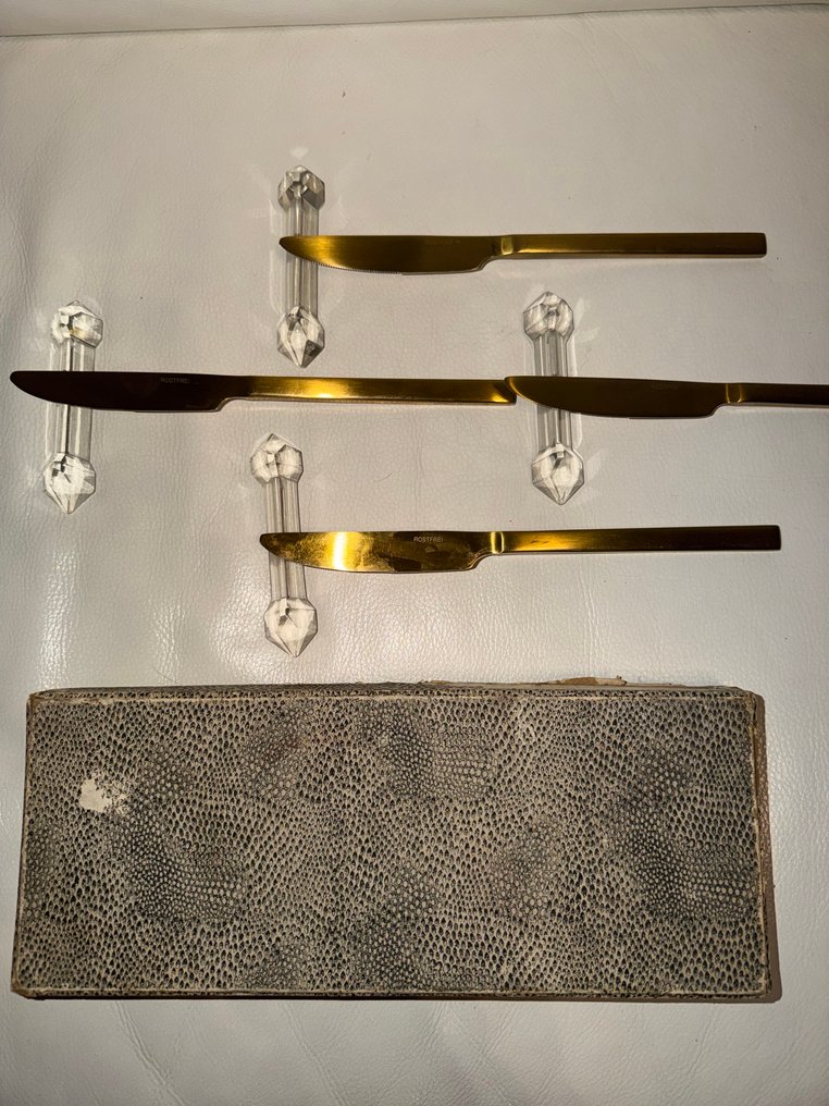 Karl Palda - 餐刀套裝 (10) - 水晶 - Karl Palda Art Deco #2.1