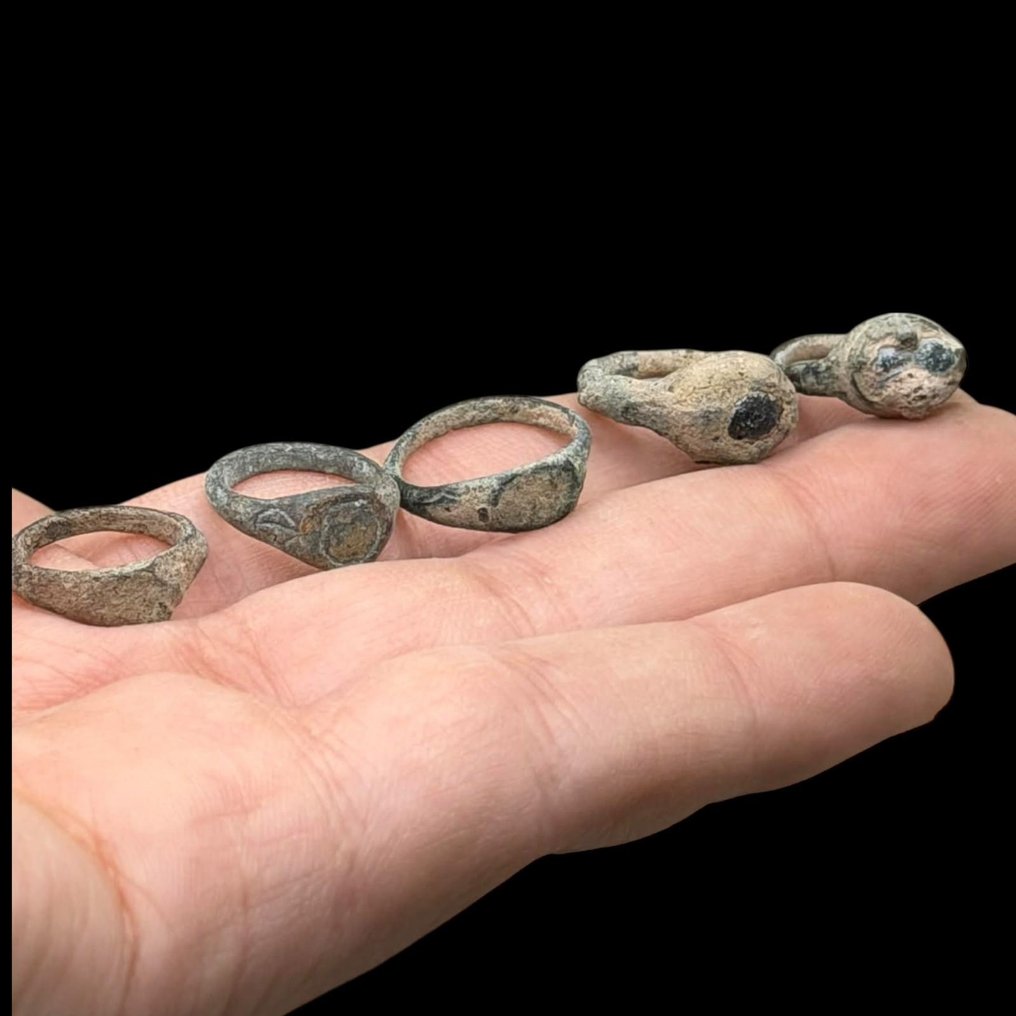 Μεσαιωνική Μπρούντζος Πακέτο των 5 Ring  (χωρίς τιμή ασφαλείας) #3.2