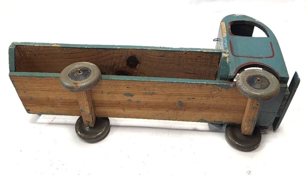 ARCHER Alicante  - Speelgoed vrachtwagen Wooden Truck With Metal Wheels XL 42cm - 1940-1950 - Spanje #4.3