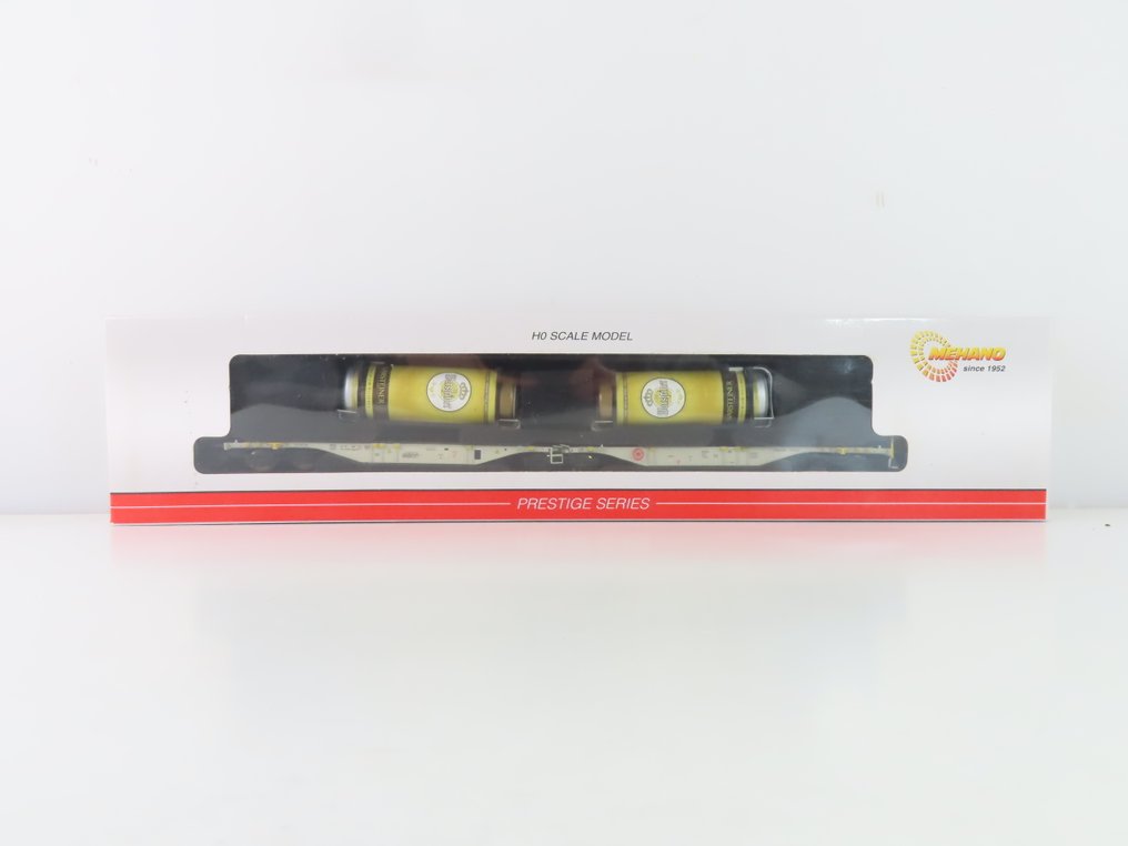 Mehano H0 - T284/58867 - Τρένο μοντελισμού μεταφοράς εμπορευμάτων (1) - 6-θέσια γερανοφόρα κοντέινερ μεταφορική καρότσα φορτωμένη με 2x 20' δοχεία δεξαμενών 'Warsteiner' σε - AAE #1.0