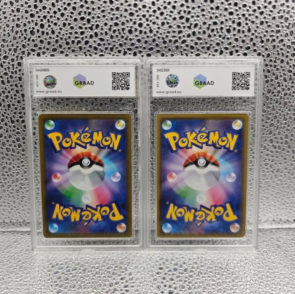 Pokémon - 2 Graded card - Pikachu 2 完整艺术, 压膜 - Graad 9.5 - Various sets - 具有已分级签名的已分级卡牌 #1.0