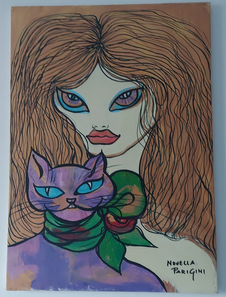 Novella Parigini (1921–1993) - Donna con gatto #2.1
