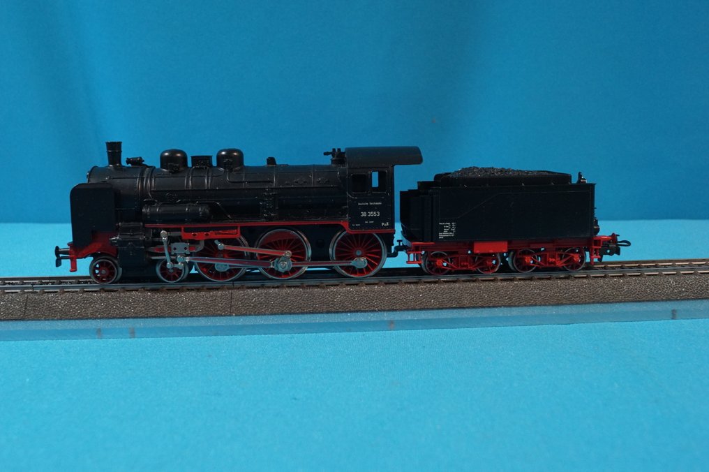 Märklin H0 - 3099 - Ατμομηχανή με όχημα μεταφοράς (1) - BR 38 - DRG #1.0