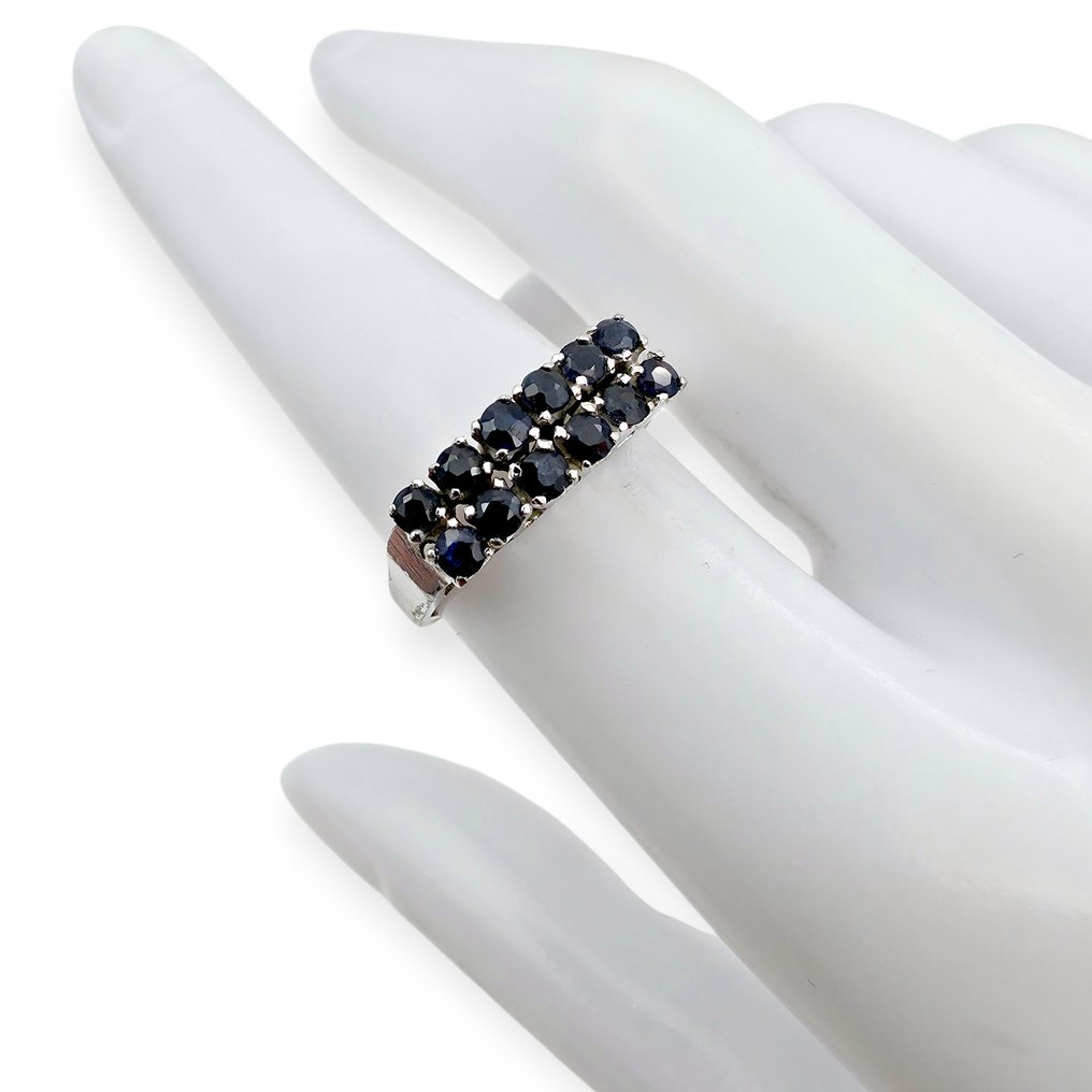 No reserve price - Ring Silver - Sapphire (Certified) #3.2