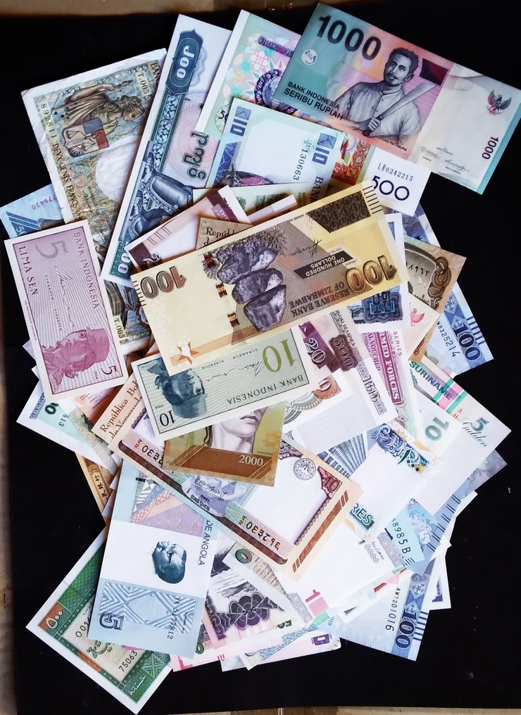 世界. - 96 Banknotes - Various Dates  (没有保留价) #2.1