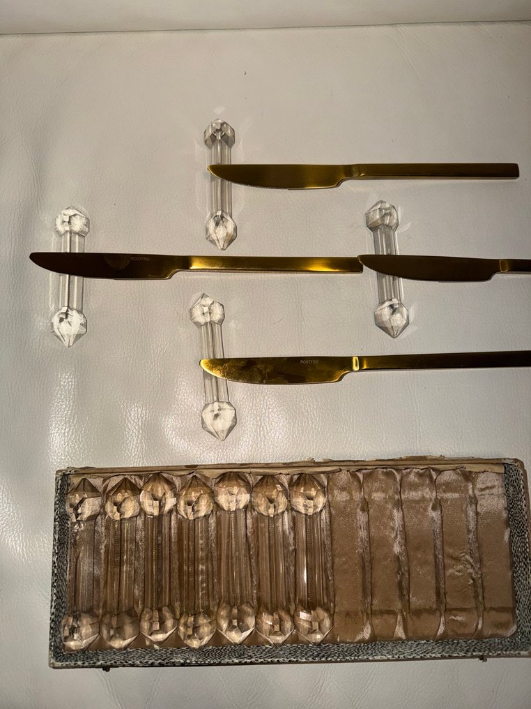 Karl Palda - 餐刀套裝 (10) - 水晶 - Karl Palda Art Deco #1.0