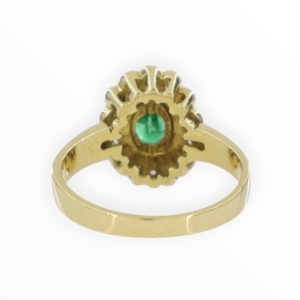 Ring - 18 karaat Geel goud Smaragd - Diamant #4.3