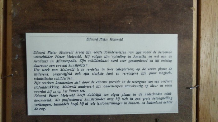 Edouard Pieter Moleveld (1946) - Stilleven met kan, glas en appel #3.2