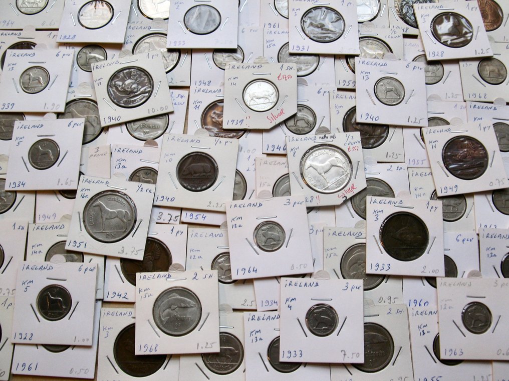 爱尔兰. 65+ different old coins 1928-1968 including some silver  (没有保留价) #1.0