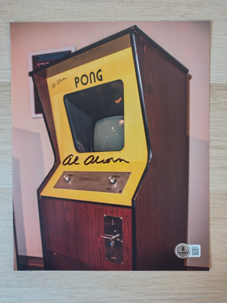 Atari - Rare Autograph From Allan Alcorn Creator of Pong with Beckett certification - Merchandise di videogiochi #1.0