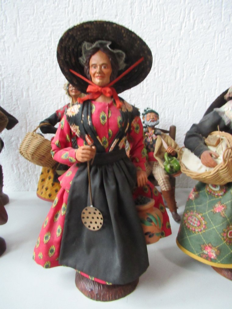 S . Peirano - Statue, S . Peirano 7 Terracotta Santos beelden uit de Provence - 30 cm - Terrakotta, Tekstil - 1960 #2.1