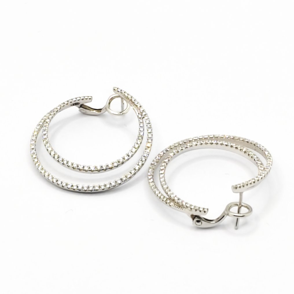 耳環 - 18 克拉 白金 #2.1