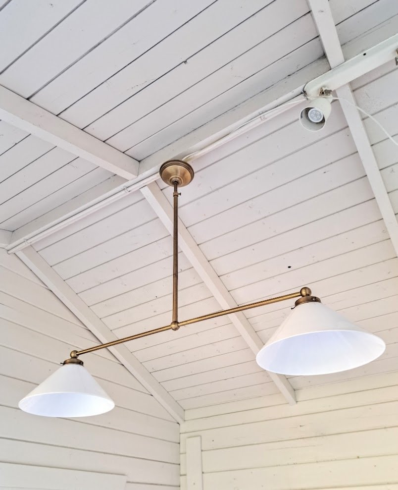 In hoogte verstelbare Bibliotheeklamp - Deckenleuchte - Messing #1.0