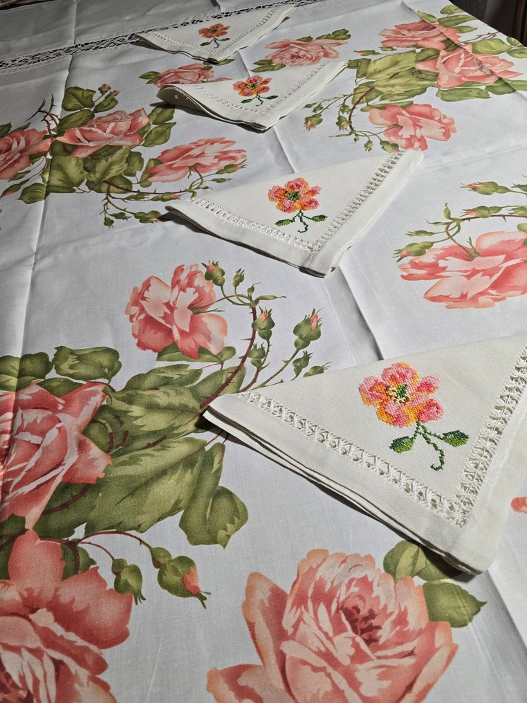 Duk (7)  - 252 cm - 148 cm - Tovaglia vintage #3.2