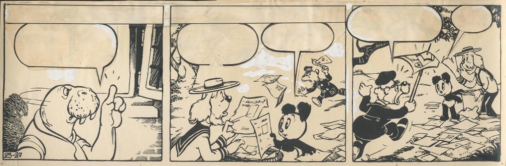 Marten Toonder Studio's - 1 Original stripe - Panda - Panda and the treasure island - 1952 #2.1