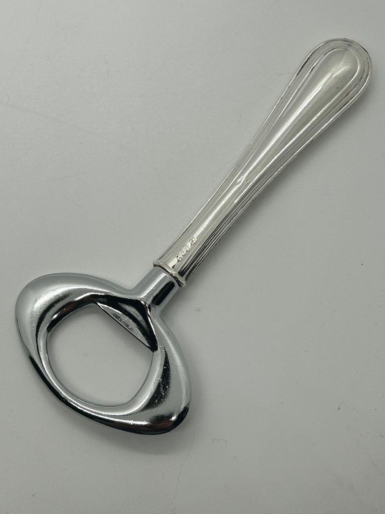 Manifattura italiana - Abre-garrafas - Stile inglese - .800 prata - Acessórios de bar #1.0