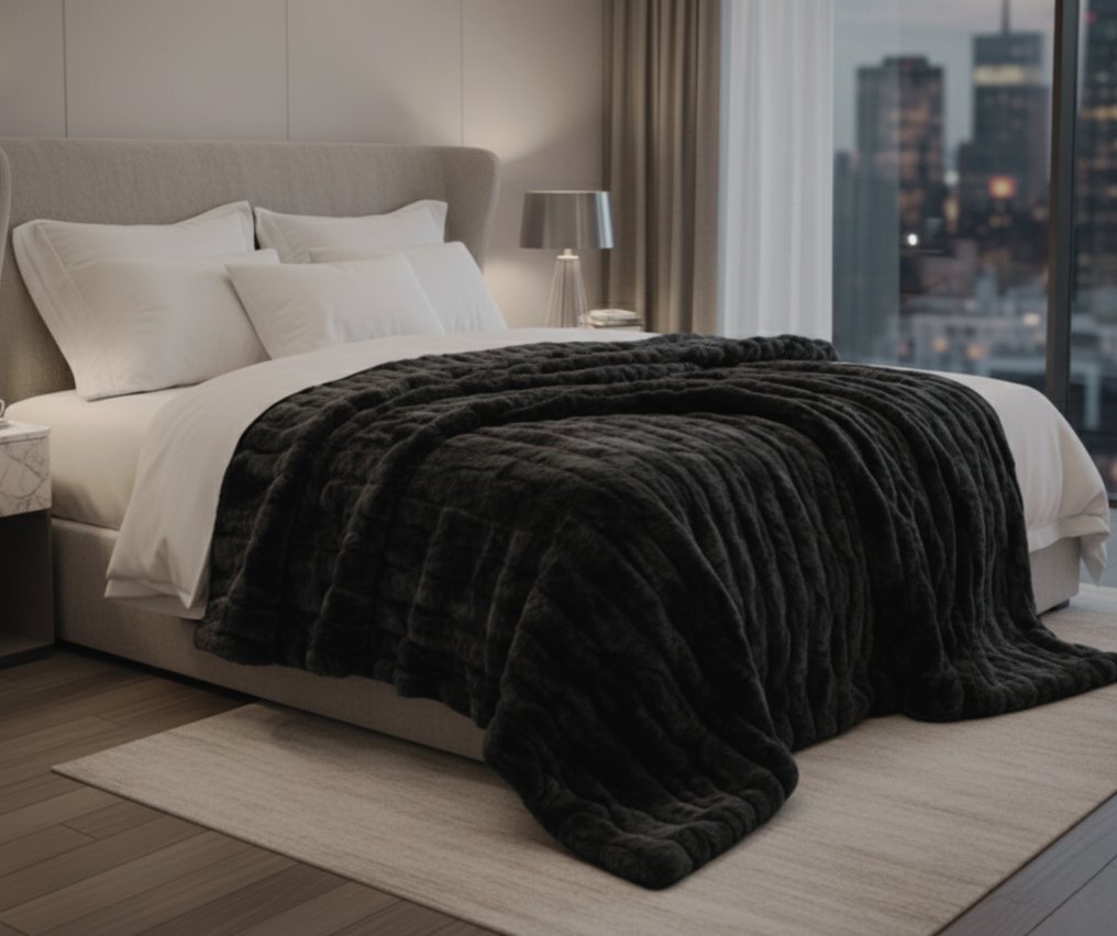 Furhouse Studio - Shadow Grey - Decke  - 200 cm - 135 cm - Hohe Qualität - King Size #4.3