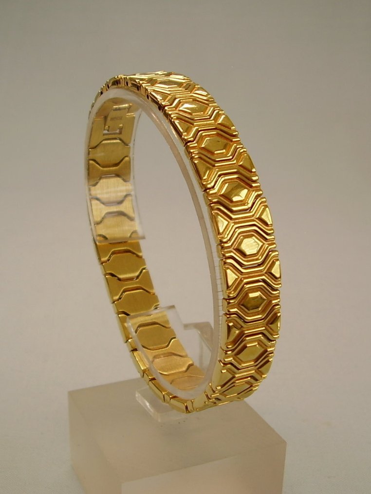 Sin precio de reserva - Pulsera Golddoublé, Amerikan Doublé - Art-Deco Doble Pulsera 1920 #4.3