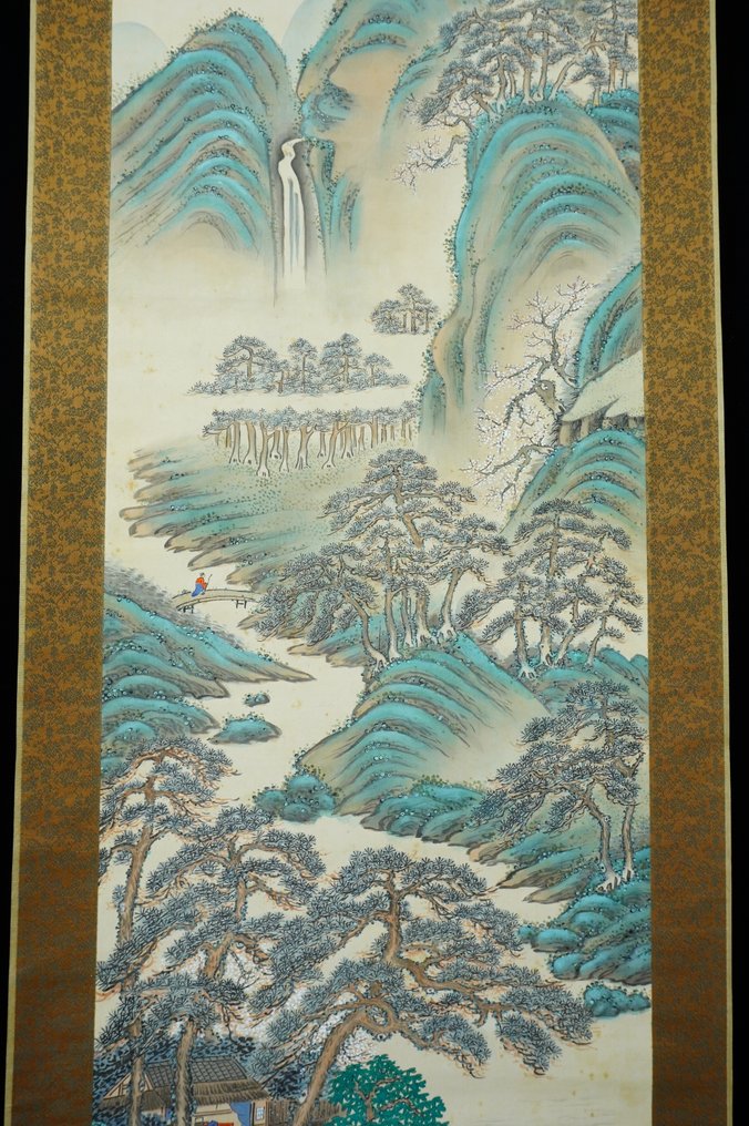 Absolute Auction – Japanese Hanging Scroll – Mountain Landscape - Attributed to Tajika Chikuson 田近竹邨 - 日本  (沒有保留價) #3.2