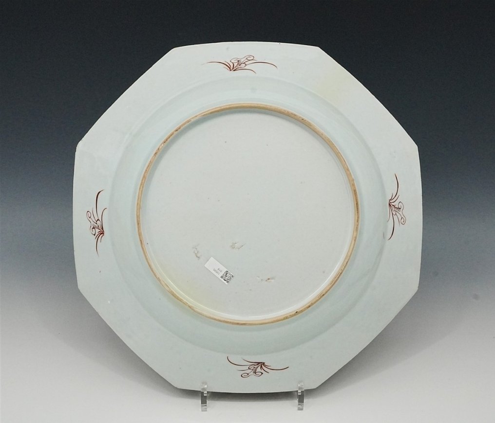 Μια οκτάγωνη κινέζικη πορσελάνη οικογένειας ροζ πιατέλα με διακόσμηση από πάπια και λουλούδια, - Πορσελάνη - Κίνα - Qianlong (1736-1795) #4.3