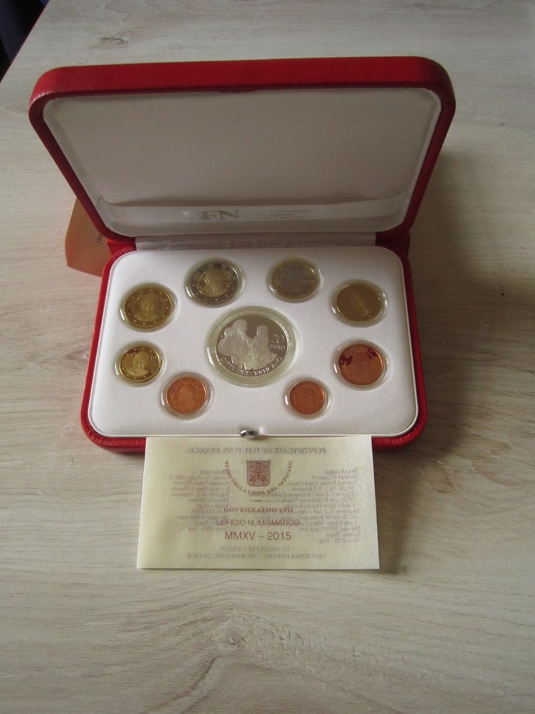 教廷. Proof Set 2015 (incl. 20 euro in argento)  (没有保留价) #1.0