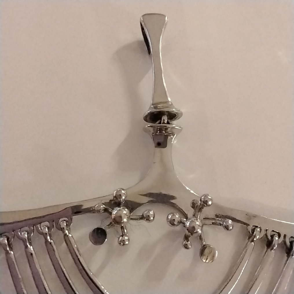 没有保留价 - 2件套珠宝 70年代设计师珠宝套装 / 吊坠 / 夹式耳环 / Pforzheim / 复古 / 925银 #3.2