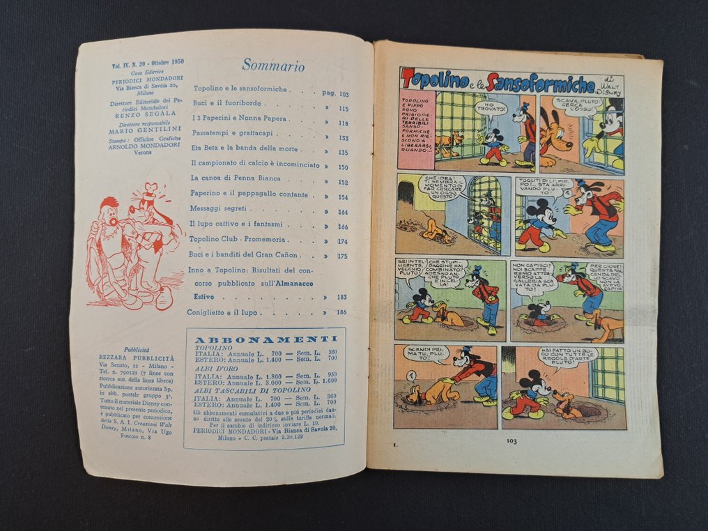 Topolino - Libretto n. 20 - 1 Comic - 1950 #1.0
