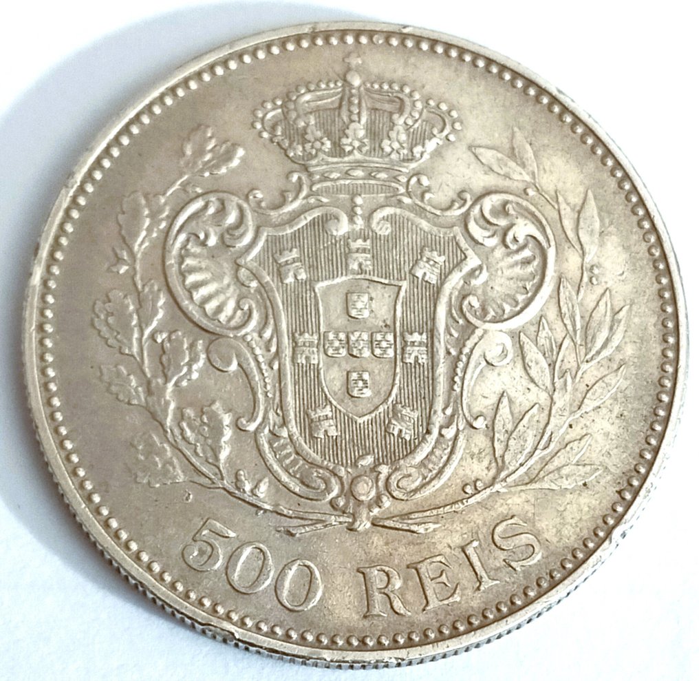 Portugal. D. Manuel II (1908-1910). 500 Reis - 1909 (Data emendada - 9 sobre 8) -  Escassa  (Ohne mindestpreis) #1.0