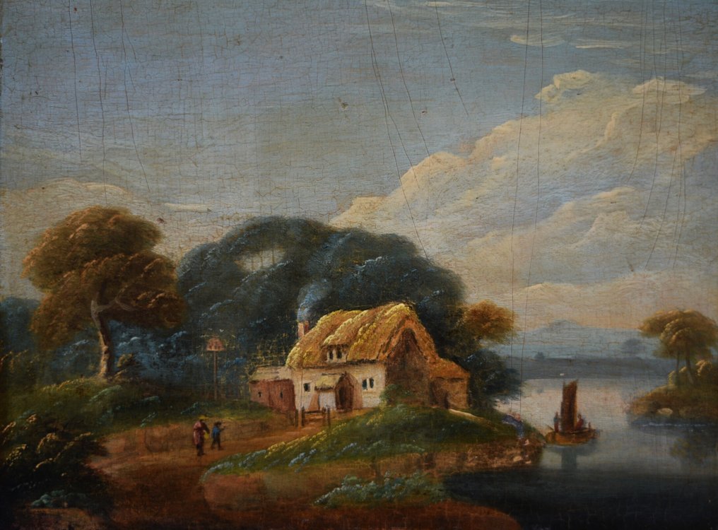 Jan Josefsz Van Goyen (1596-1656), Circle of - River landscape #3.2