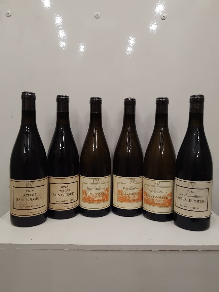 2018 François Villard, Reflet 2018, Malfondières 2016, Avilleran 2021 - Saint-Joseph, Crozes-Hermitage - 6 Pullot (0.7 L) #1.0