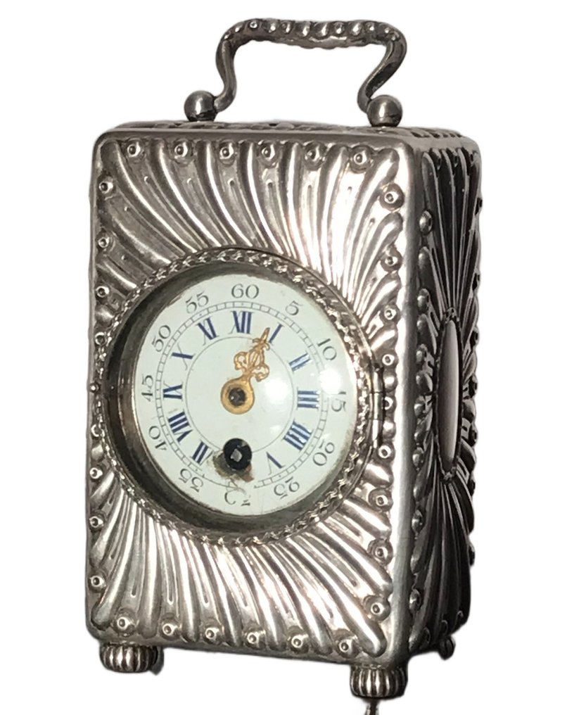 旅行钟 - Hjalmar Edvard Fagerroos (1861–1931) -  新艺术风格 - .813 银 - 1900-1910 - 1909年，赫尔辛基 #1.0