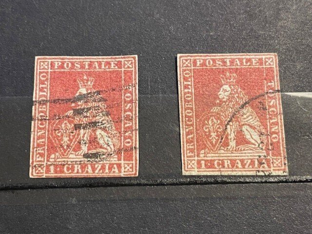 意大利古國－托斯卡尼 1851/1860 - 意大利意大利古代国家 托斯卡纳 TOSKANA TOSCANO， TOSCANE 10个部分 #1.0