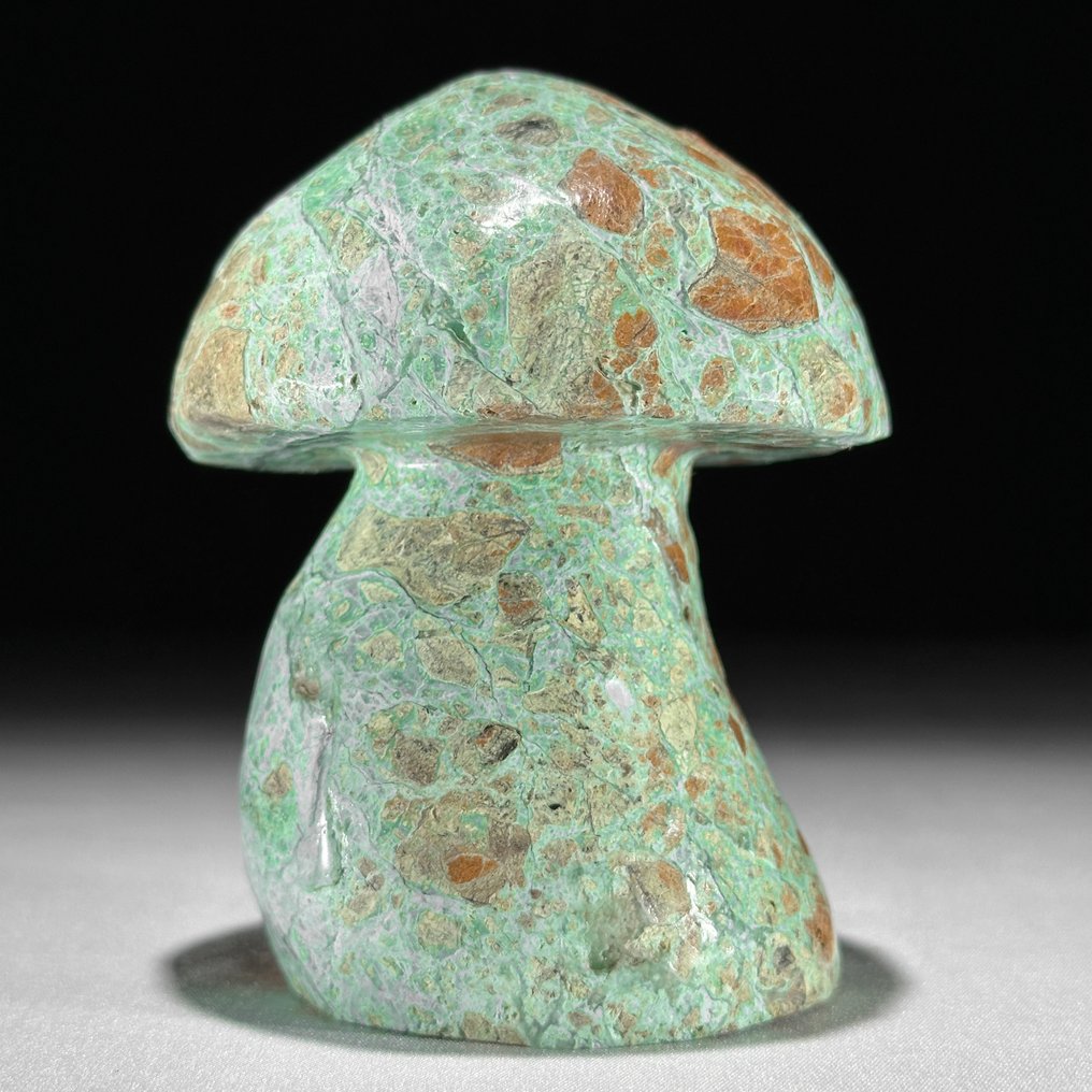 无底价 - 精彩的绿色Smithsonite三件套 蘑菇- 1100 g - (3) #4.3
