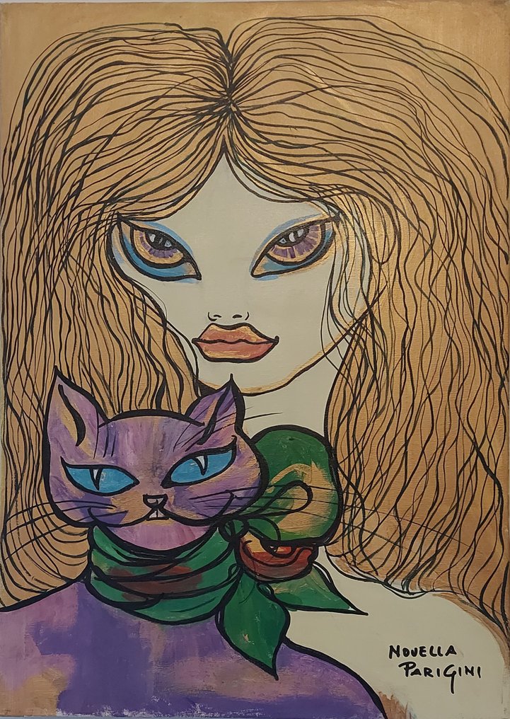 Novella Parigini (1921–1993) - Donna con gatto #1.0