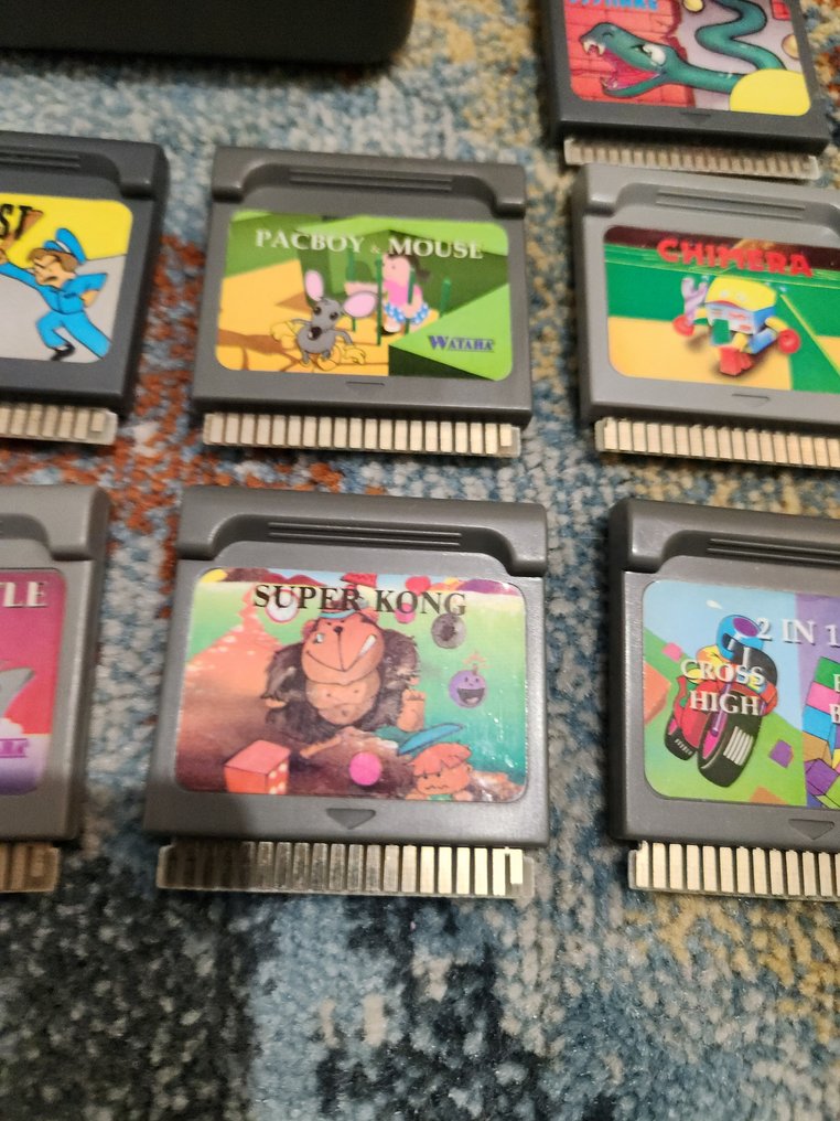 Watara - Supervision - with 9 Game Cartridges - Videopelikonsoli ja pelejä #2.1