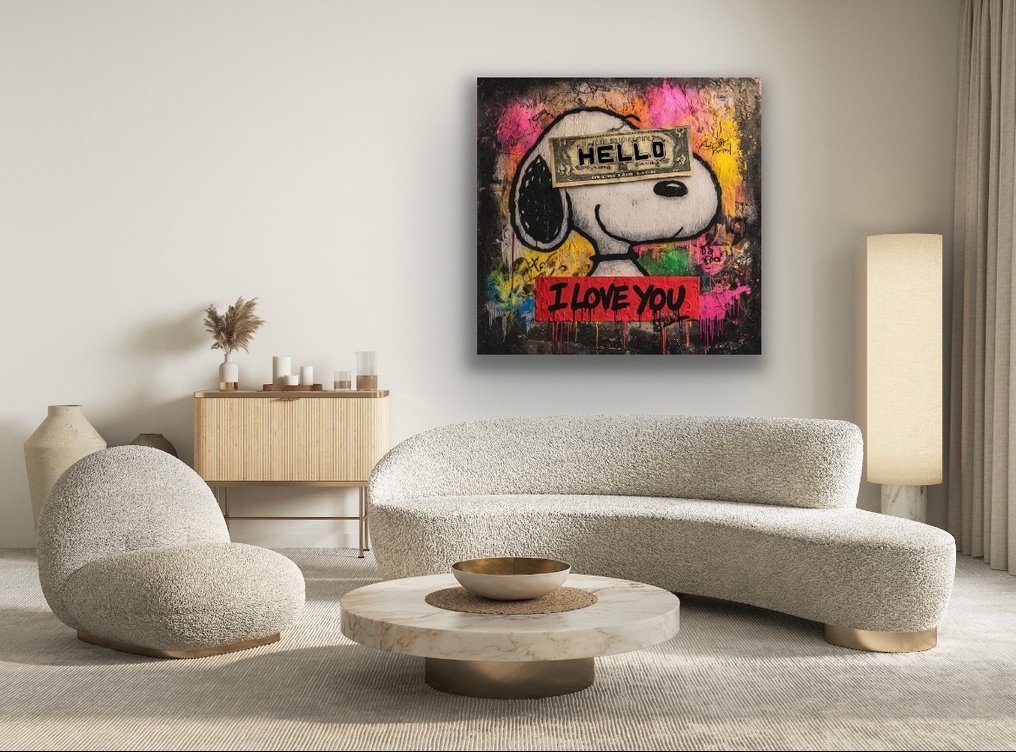 Eric Brumette - SNOOPY I LOVE YOU Toile L #3.2