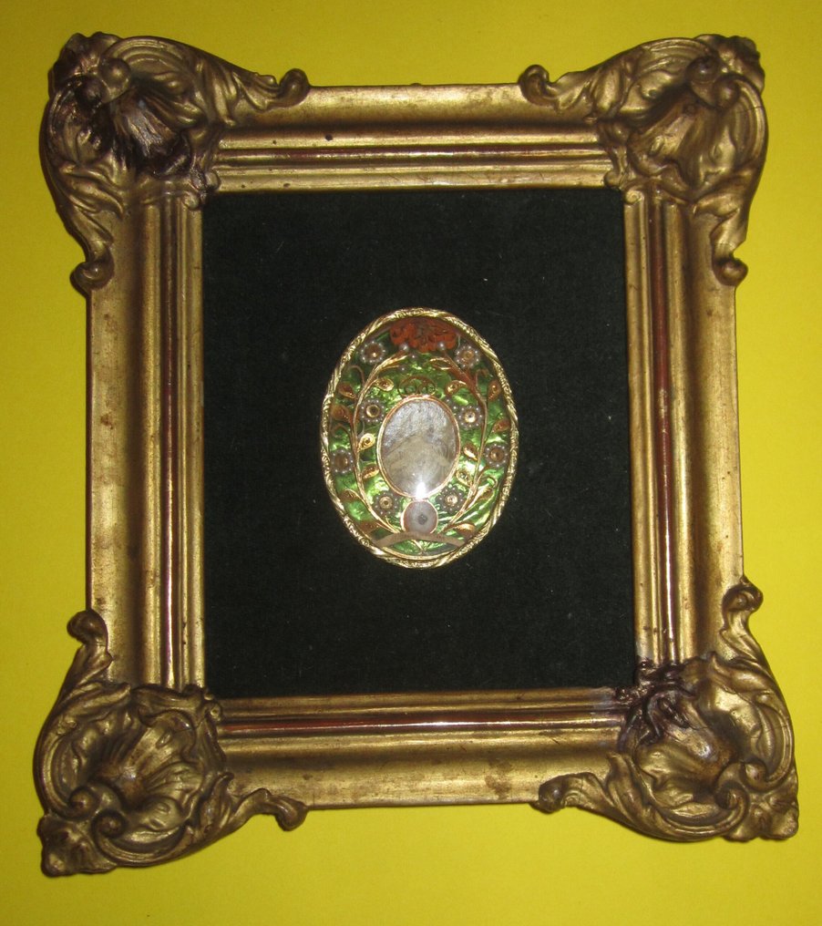 古董 圣骨箱 - 木, 玻璃, 纸 - 1800-1850 - Margherita Maria Alacoque  #1.0