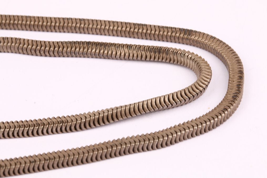 No reserve price - Necklace Silver - double snake chain #2.1