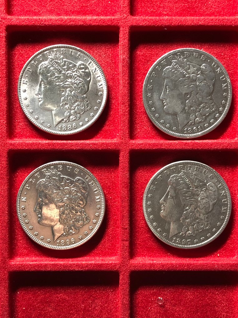 Stati Uniti. 1 Dollar MORGAN - Anni 1886-1891-1896-1897 Argento #2.1