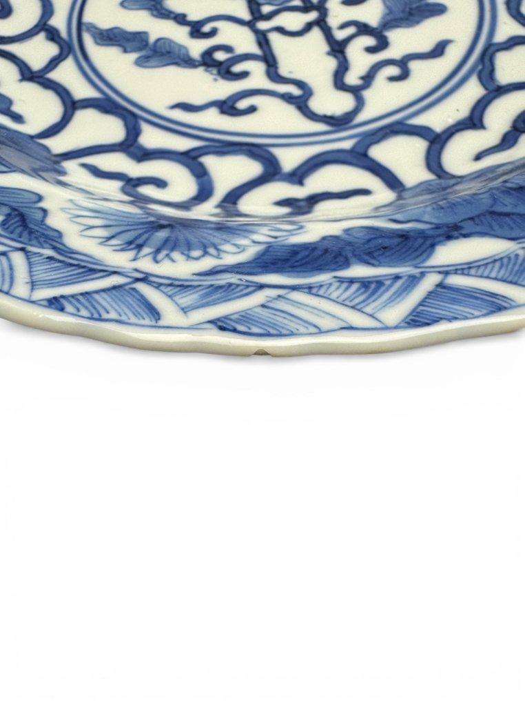 Lotusbloemen - 盘子 - 瓷 - 録款：康熙 #3.2