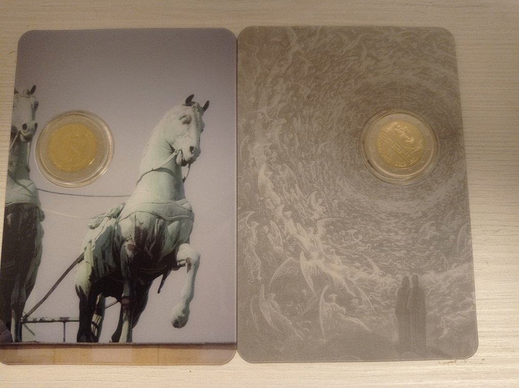 Saint-Marin. 2 Euro 2015 "Riunificazione della Germania" + "Dante" (2 monedas)  (Sans prix de réserve) #2.1