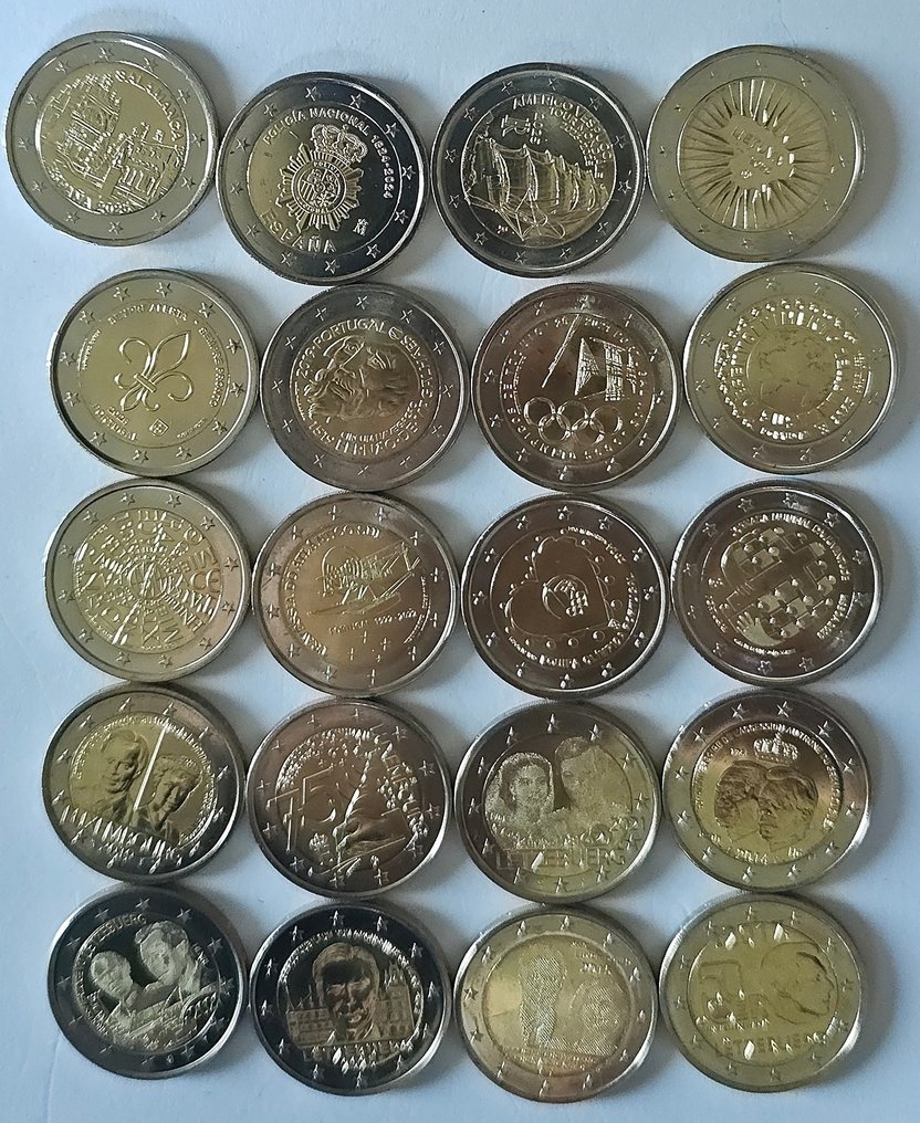 欧洲. 2 Euro 2014/2025 (20 moedas)  (没有保留价) #1.0