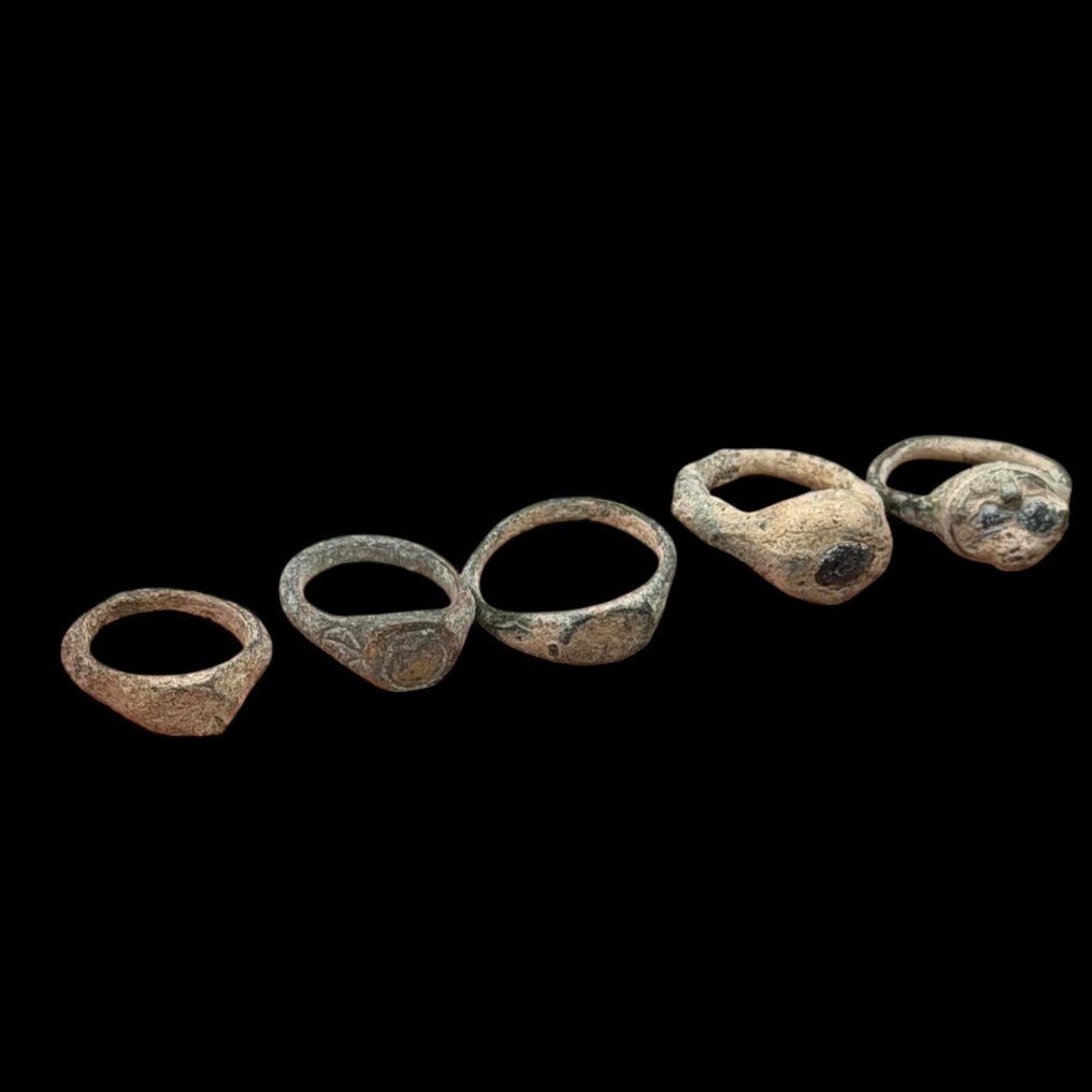Μεσαιωνική Μπρούντζος Πακέτο των 5 Ring  (χωρίς τιμή ασφαλείας) #1.0