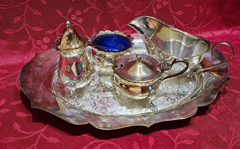 Plato - Barker Ellis Silver Plated - 中央裝飾品 (9)  - 鍍銀 - Barker Ellis & Plato #2.1