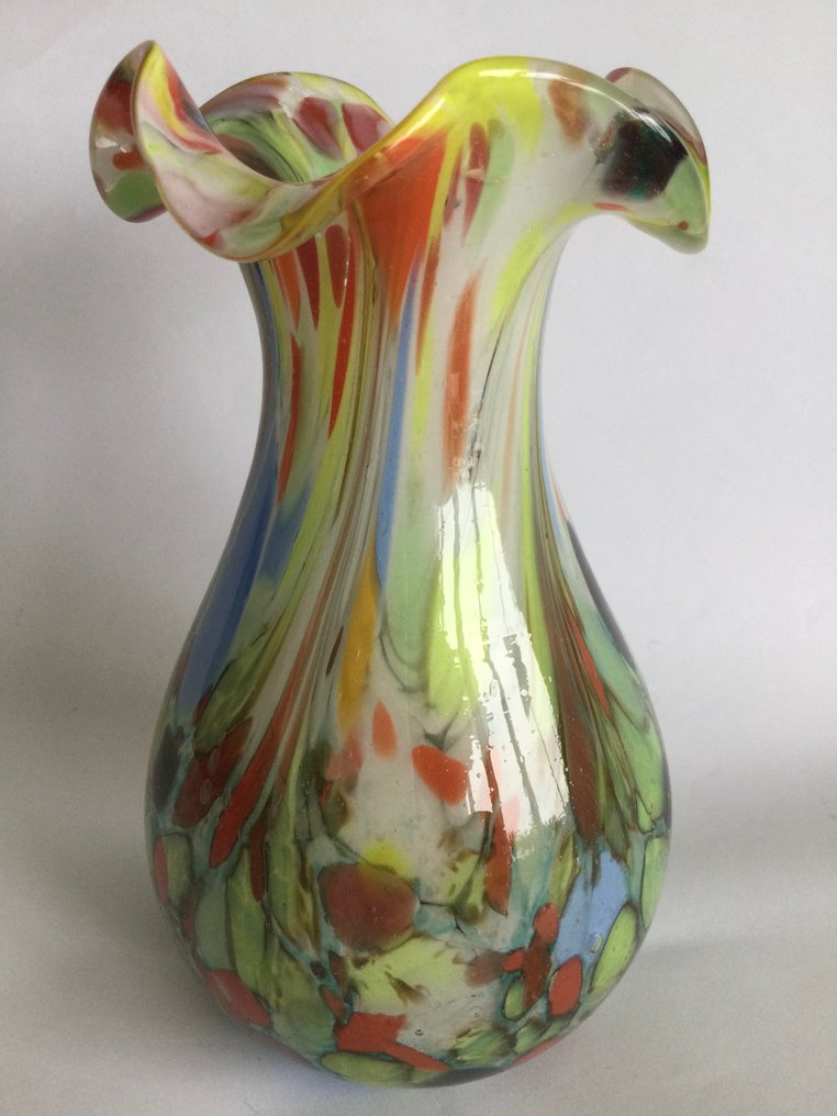 Art Deco Vaas naar de stijl van Legras - 花瓶  - 手工吹制彩色玻璃 #3.2