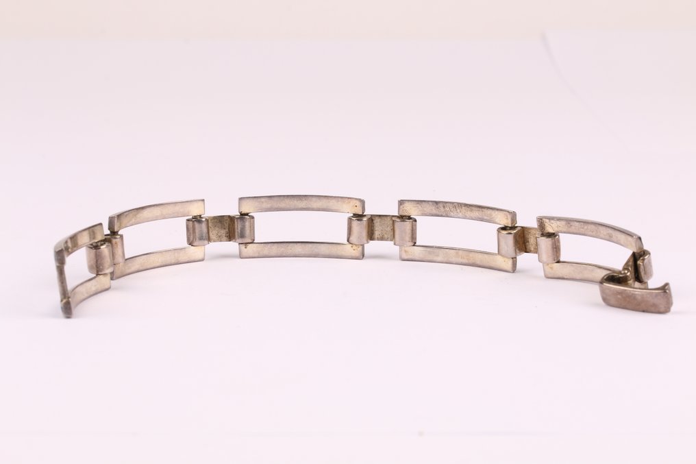 Sin precio de reserva - Pulsera Plata - esmalte vintage #3.2