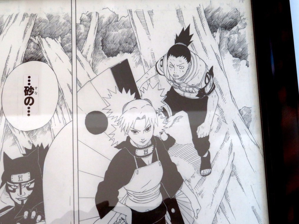 Masashi Kishimoto - Naruto Official Reproduction Manuscript Sand Shinobi Gaara & Kankuro & Temari #2.1