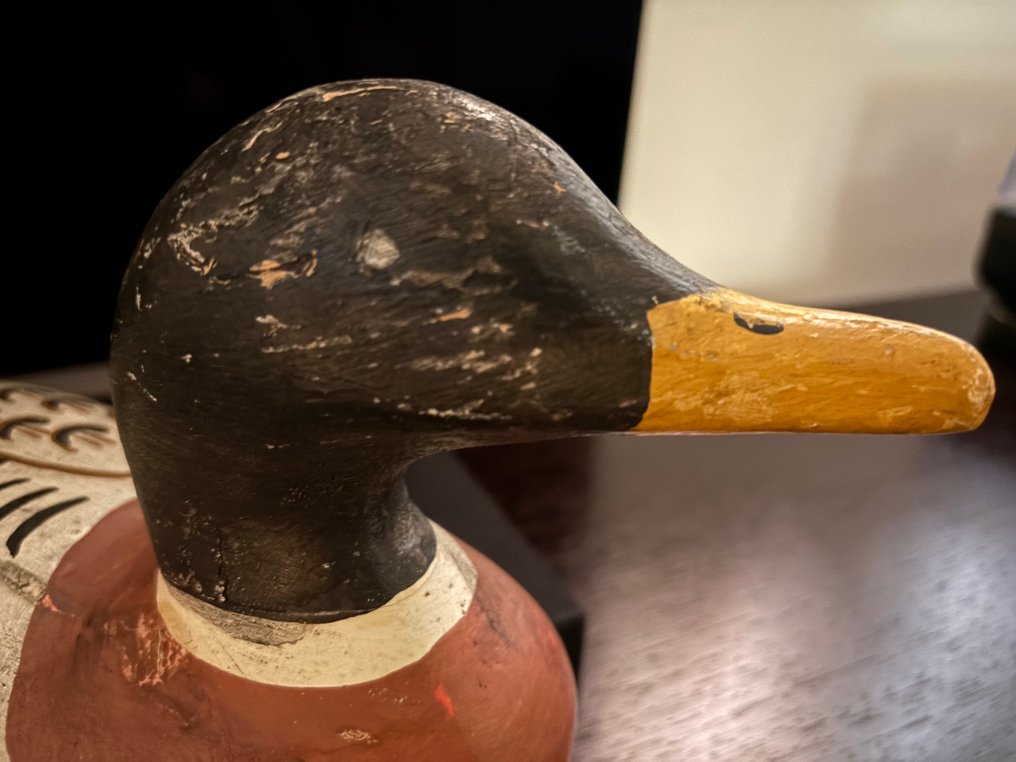 Lockanka - Richiamo da Caccia Europeo in legno dipinto – Anatra – Arte popolare – Prima metà XX secolo - Trä #2.1