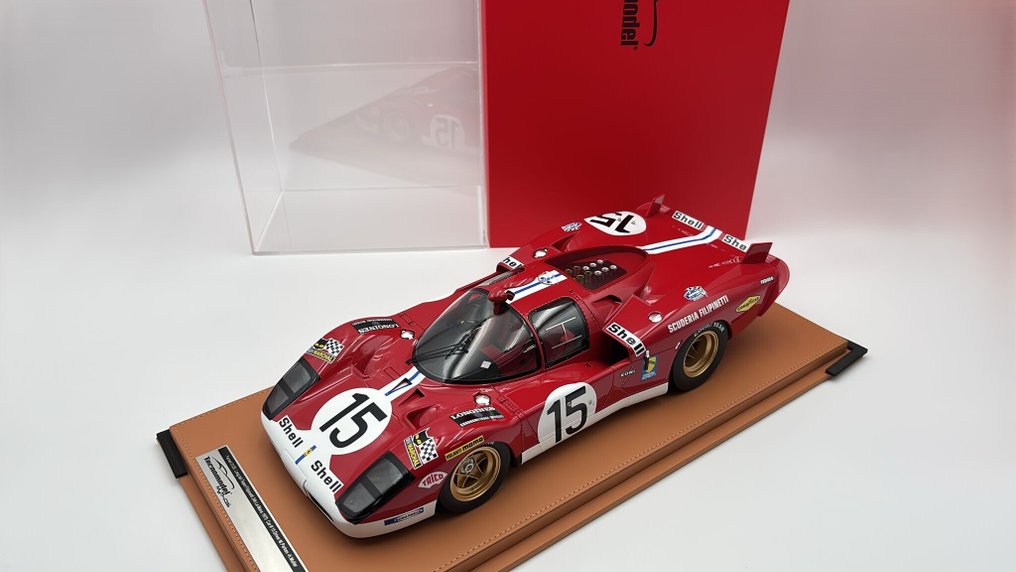 Tecnomodel 1:12 - 模型汽车 - Ferrari 512S Long Tail Team Filipinetti n.15 24h Le Mans 1970 - (cod.45) #1.0