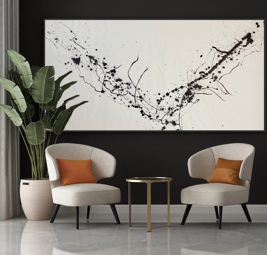 Laura Pinchete - Splash blanco y negro III XXXL. #2.1